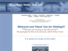 Tablet Screenshot of masonborowatertaxi.com